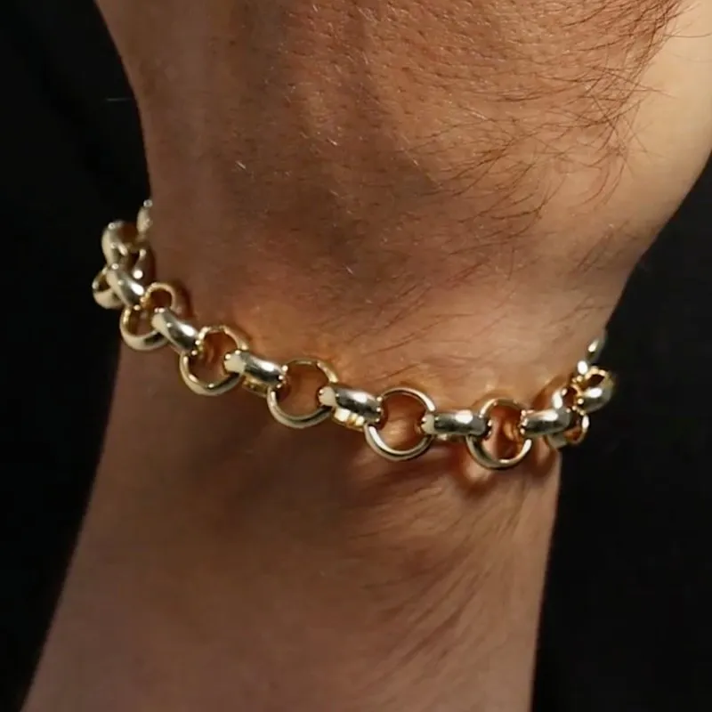 10mm Gold Filled Bonded Belcher Bracelet Classic 8 Inches