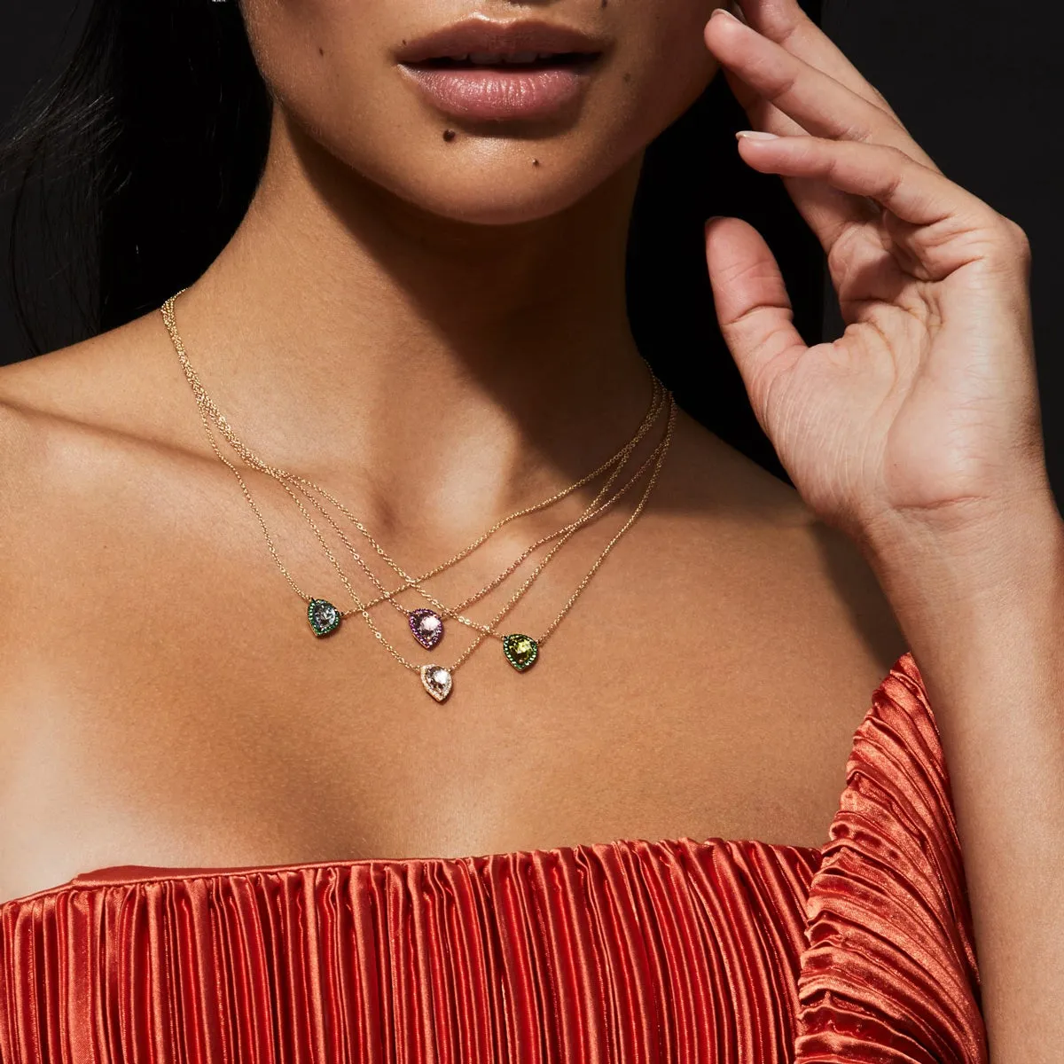 14KT Yellow Gold Citrine Diamond Sophie Necklace