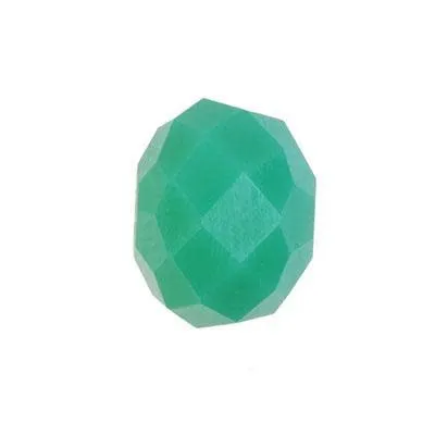 8mm Opaque Green Turquoise Rondelle Crystal Beads