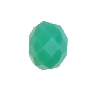 8mm Opaque Green Turquoise Rondelle Crystal Beads