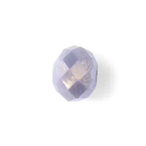 8mm Opaque Light Grey AB Rondelle Crystal Beads