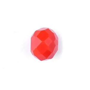8mm Opaque Red Rondelle Crystal Beads