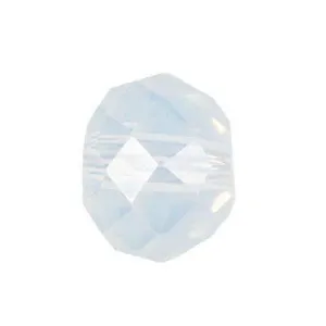 8mm White Opal Rondelle Crystal Beads