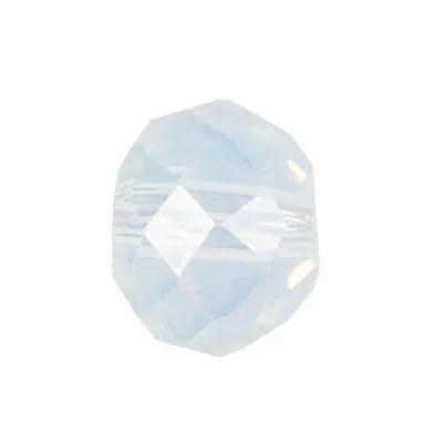 8mm White Opal Rondelle Crystal Beads