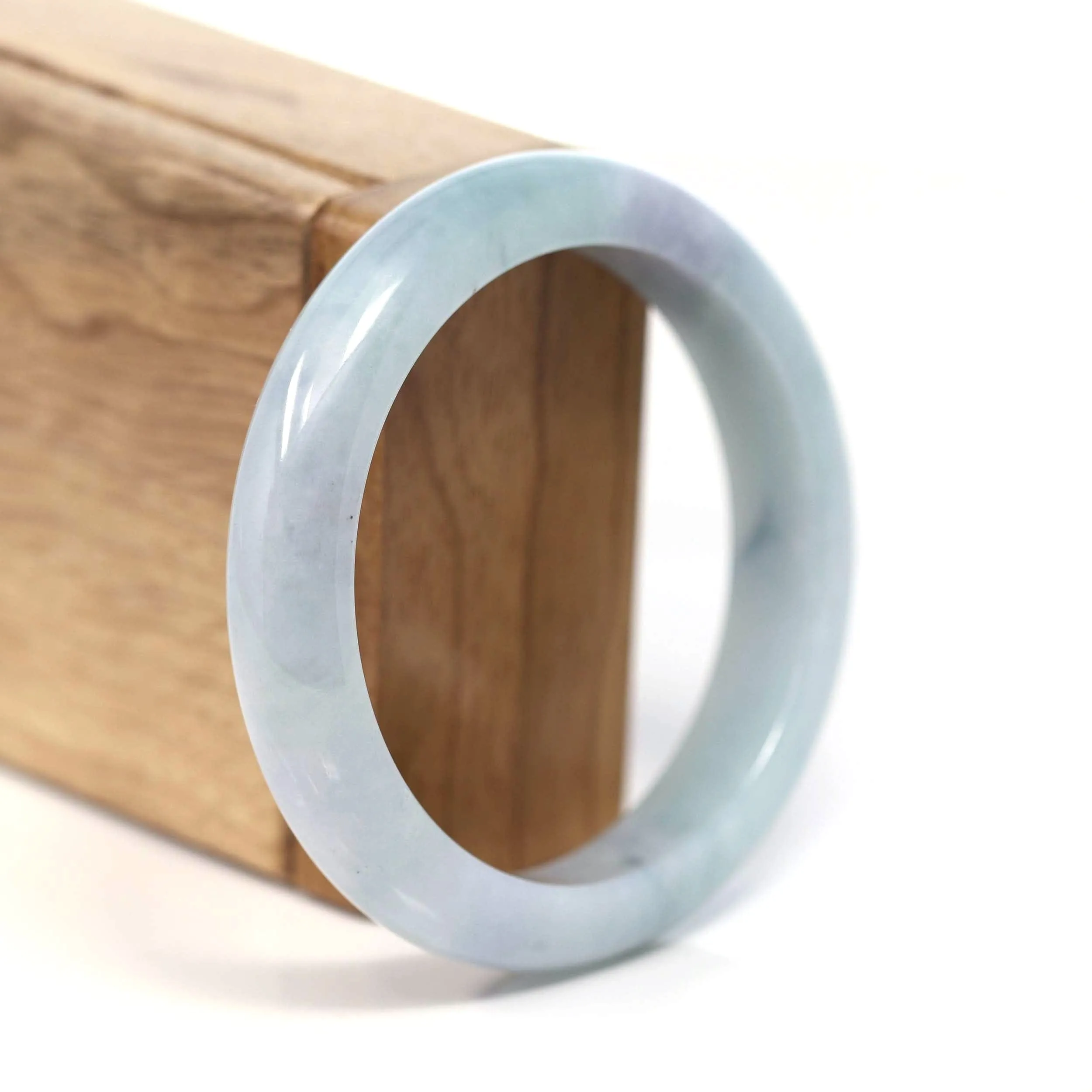 Baikalla™ "Classic Bangle" Genuine Burmese Jadeite Jade Bangle Bracelet (57.37mm) #T213