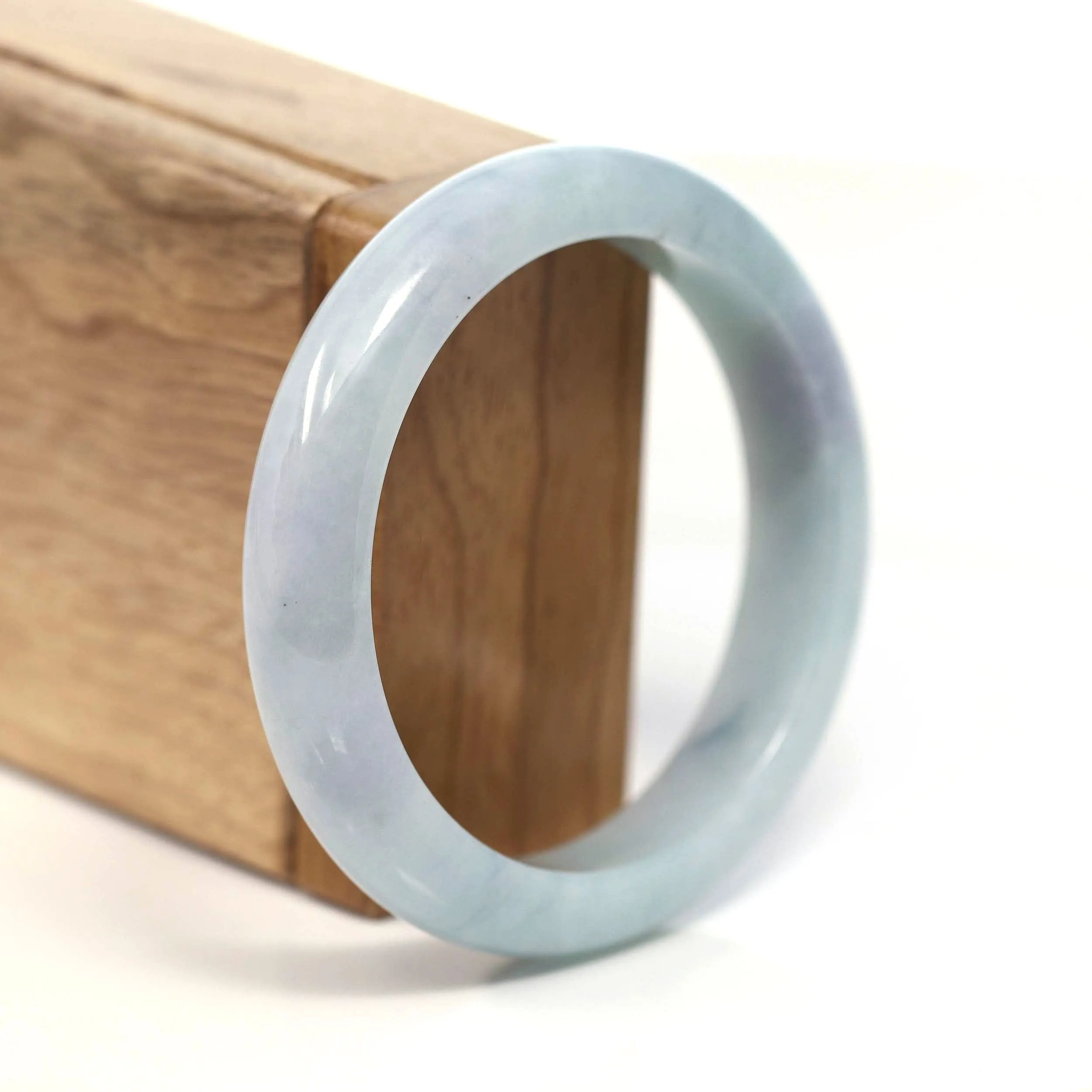 Baikalla™ "Classic Bangle" Genuine Burmese Jadeite Jade Bangle Bracelet (57.37mm) #T213
