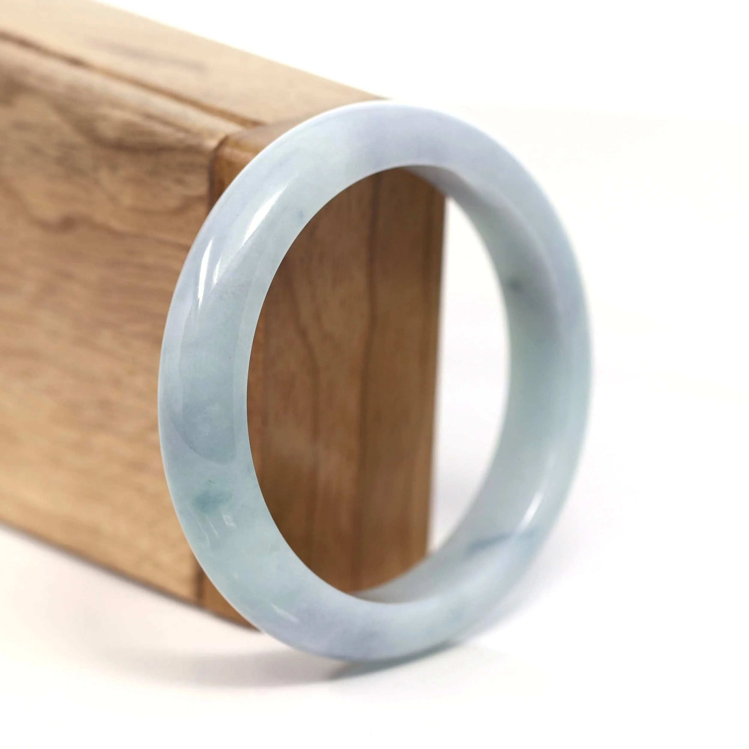 Baikalla™ "Classic Bangle" Genuine Burmese Jadeite Jade Bangle Bracelet (57.37mm) #T213