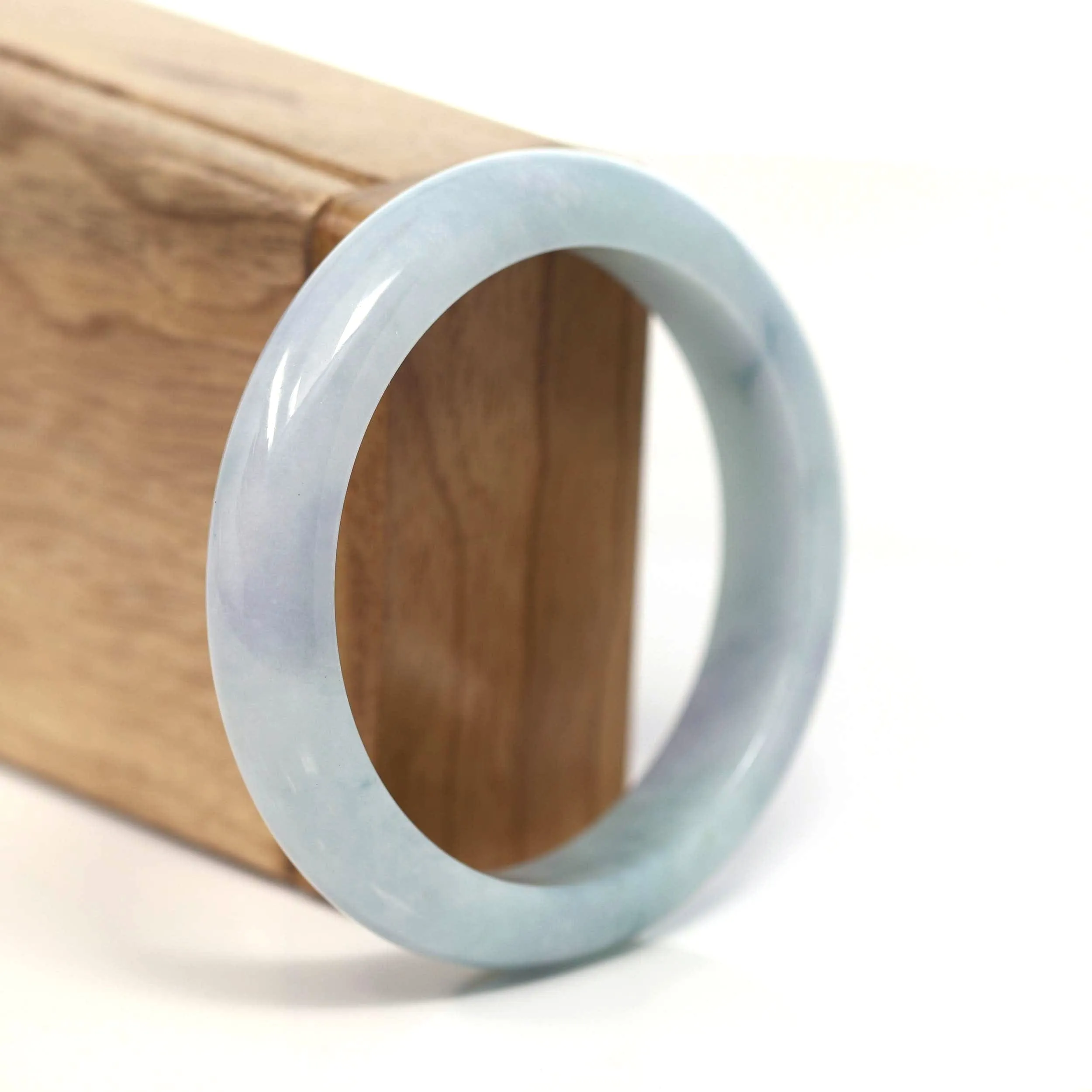 Baikalla™ "Classic Bangle" Genuine Burmese Jadeite Jade Bangle Bracelet (57.37mm) #T213