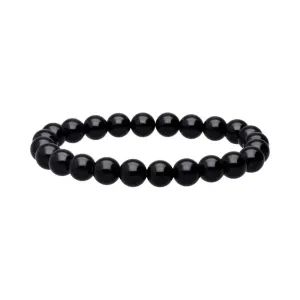 Black Obsidian Crystal Bead Bracelet 8mm