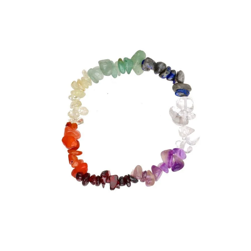 Chakra Crystal Chip Bracelet