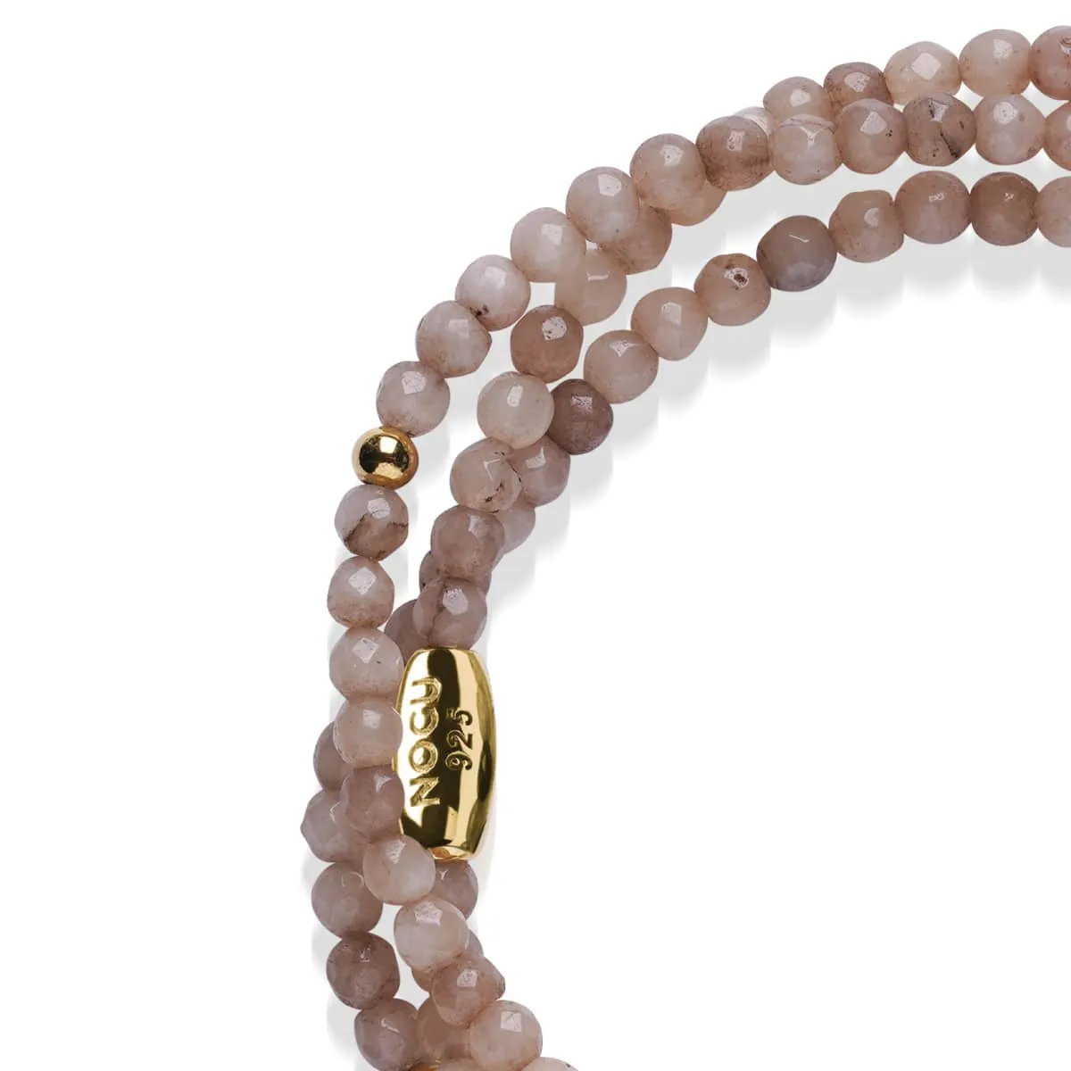 Cream Jade | .925 Sterling Gold Vermeil | Gemstone Wrap