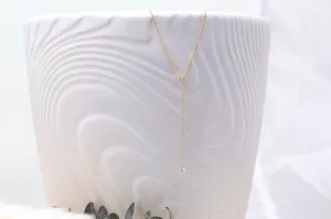 CZ Lariat Necklace