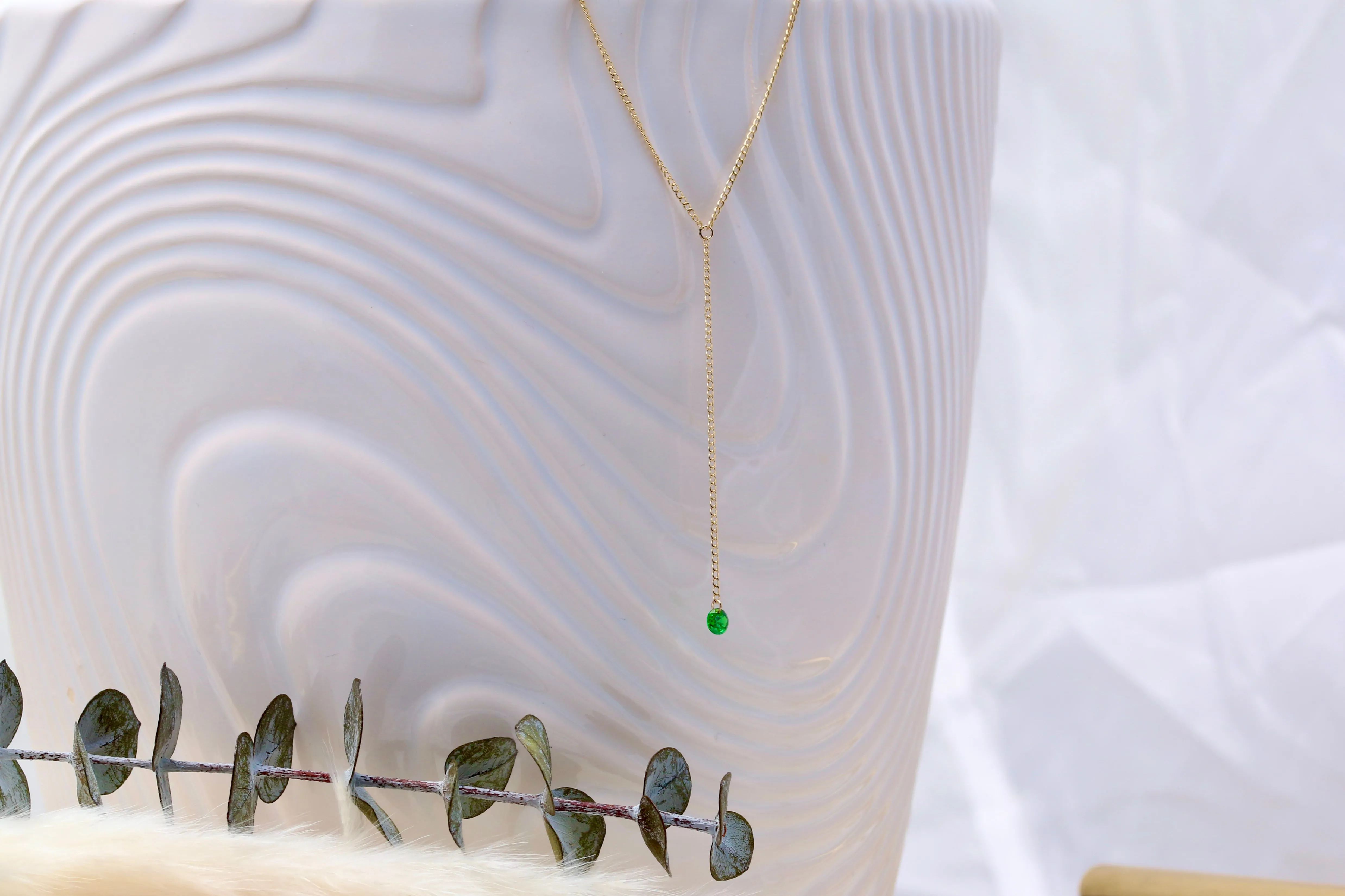 CZ Lariat Necklace