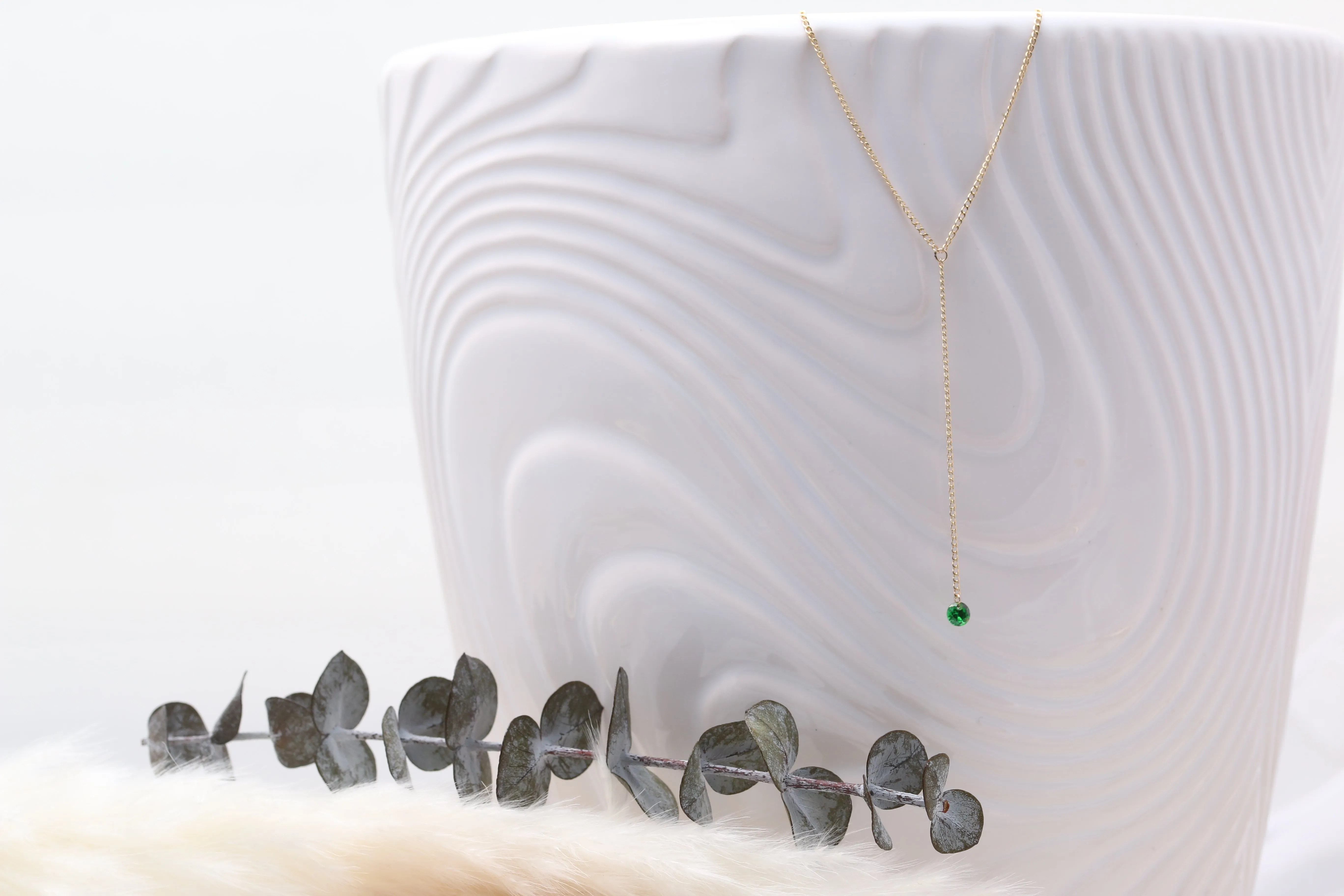 CZ Lariat Necklace