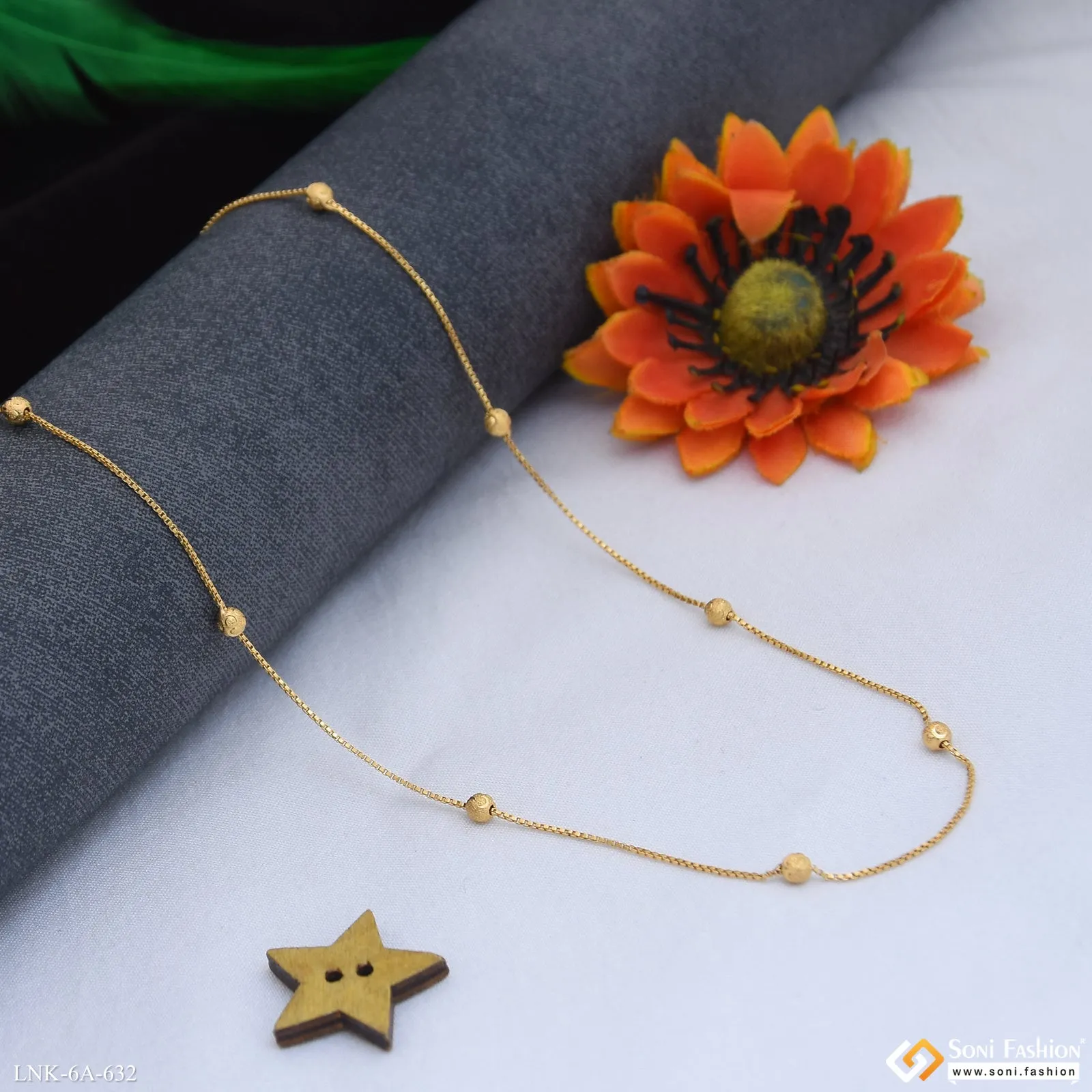 Decorative Design Gold Plated Ball Chain for Ladies - Style A632