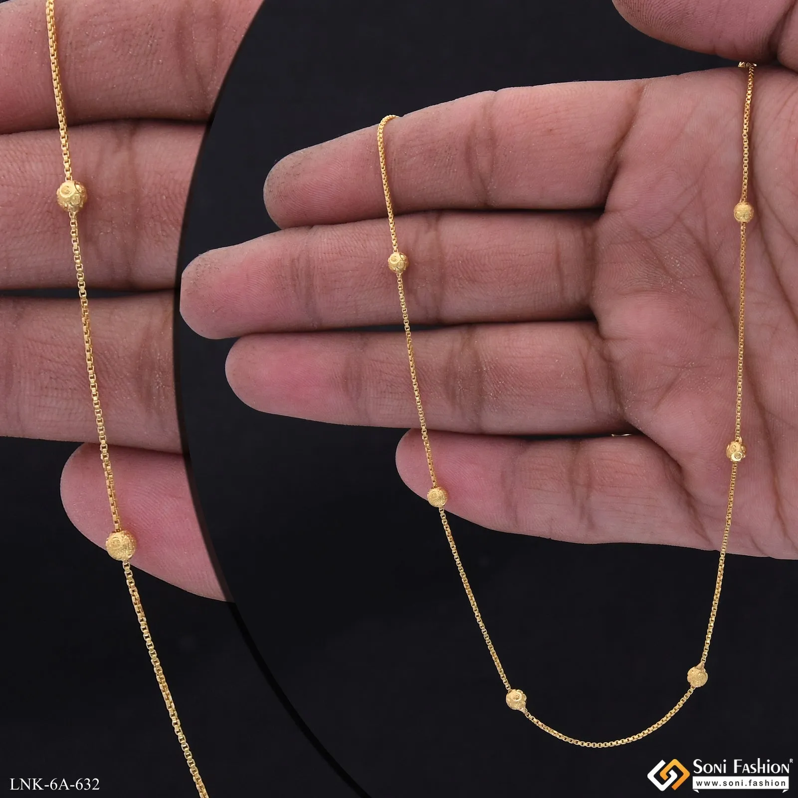 Decorative Design Gold Plated Ball Chain for Ladies - Style A632