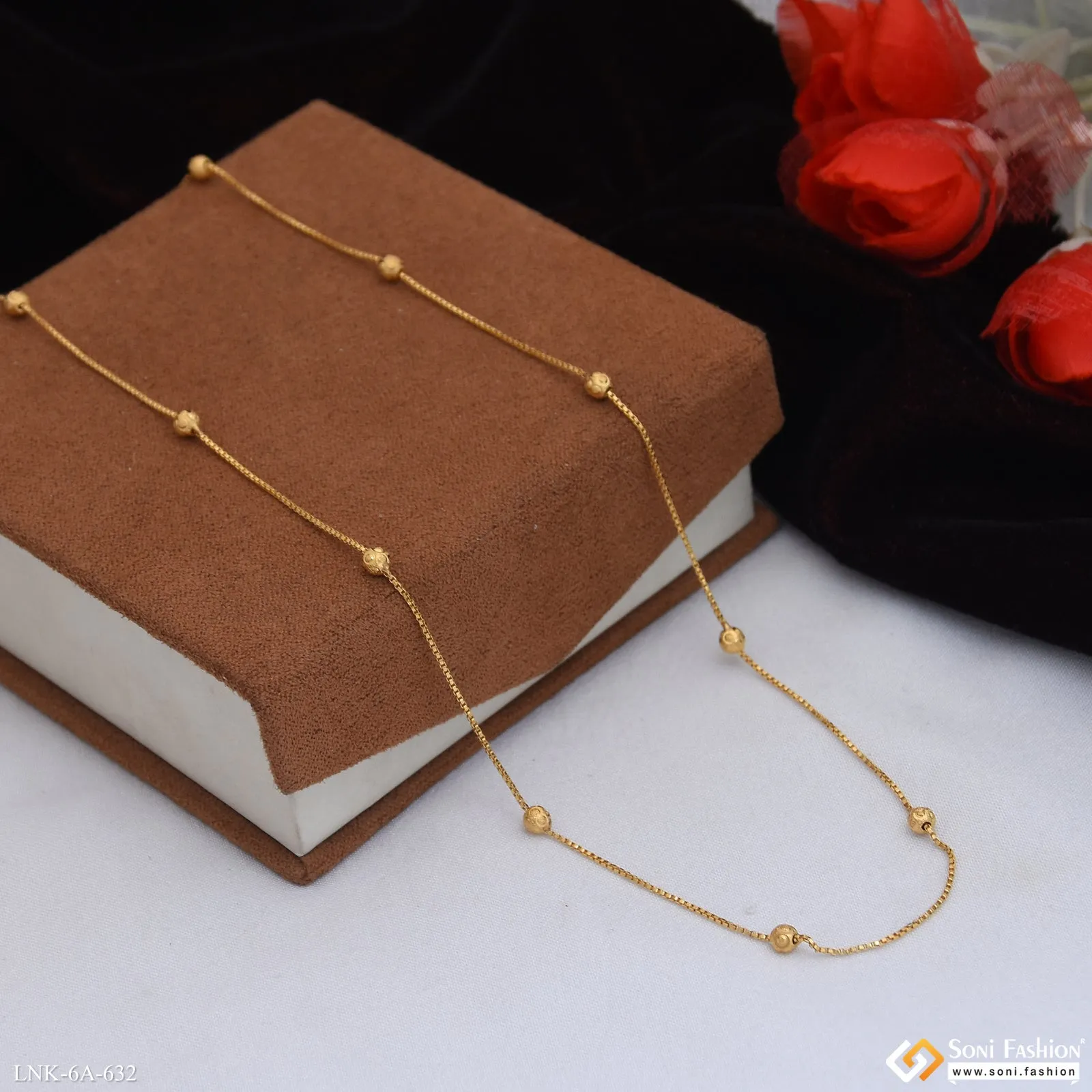 Decorative Design Gold Plated Ball Chain for Ladies - Style A632