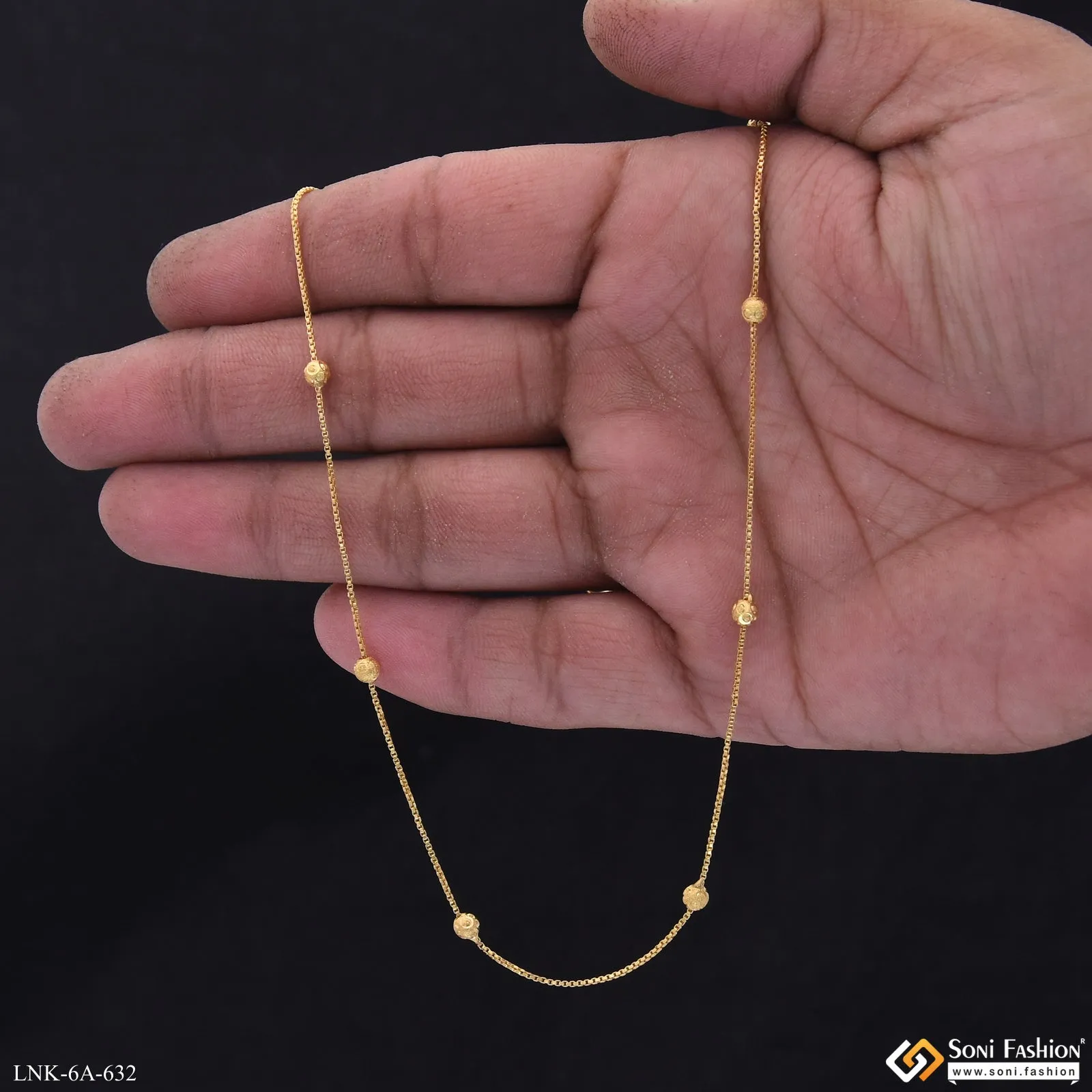 Decorative Design Gold Plated Ball Chain for Ladies - Style A632