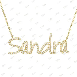 Diamond Sandra Name Necklace