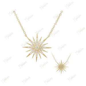 Diamond Sunburst Necklace 17.80mm