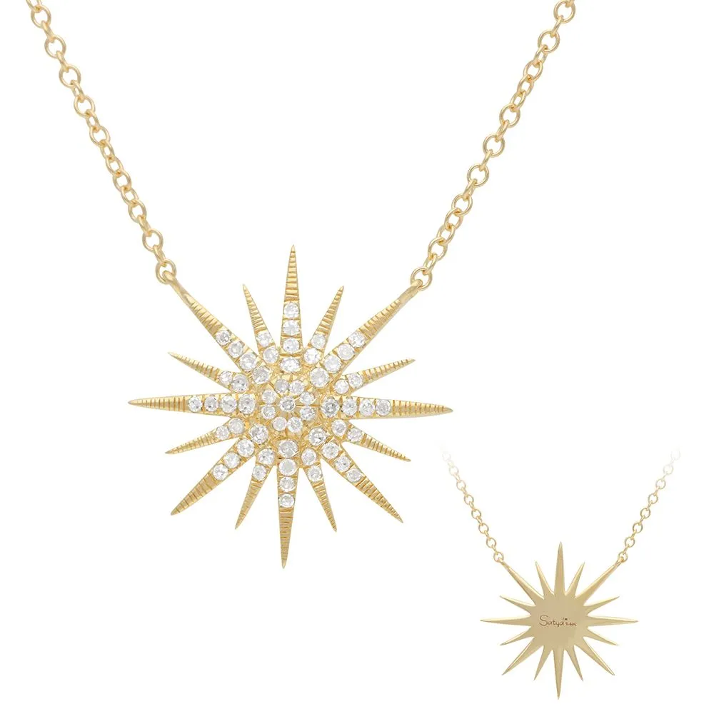 Diamond Sunburst Necklace 17.80mm
