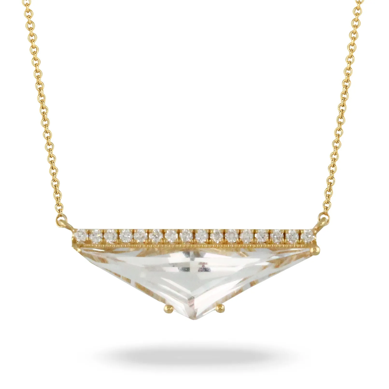 Doves White Topaz and Diamond Necklace N9115WT