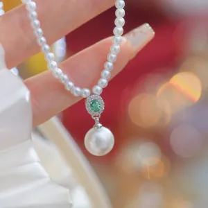 Emerald Pearl Necklace