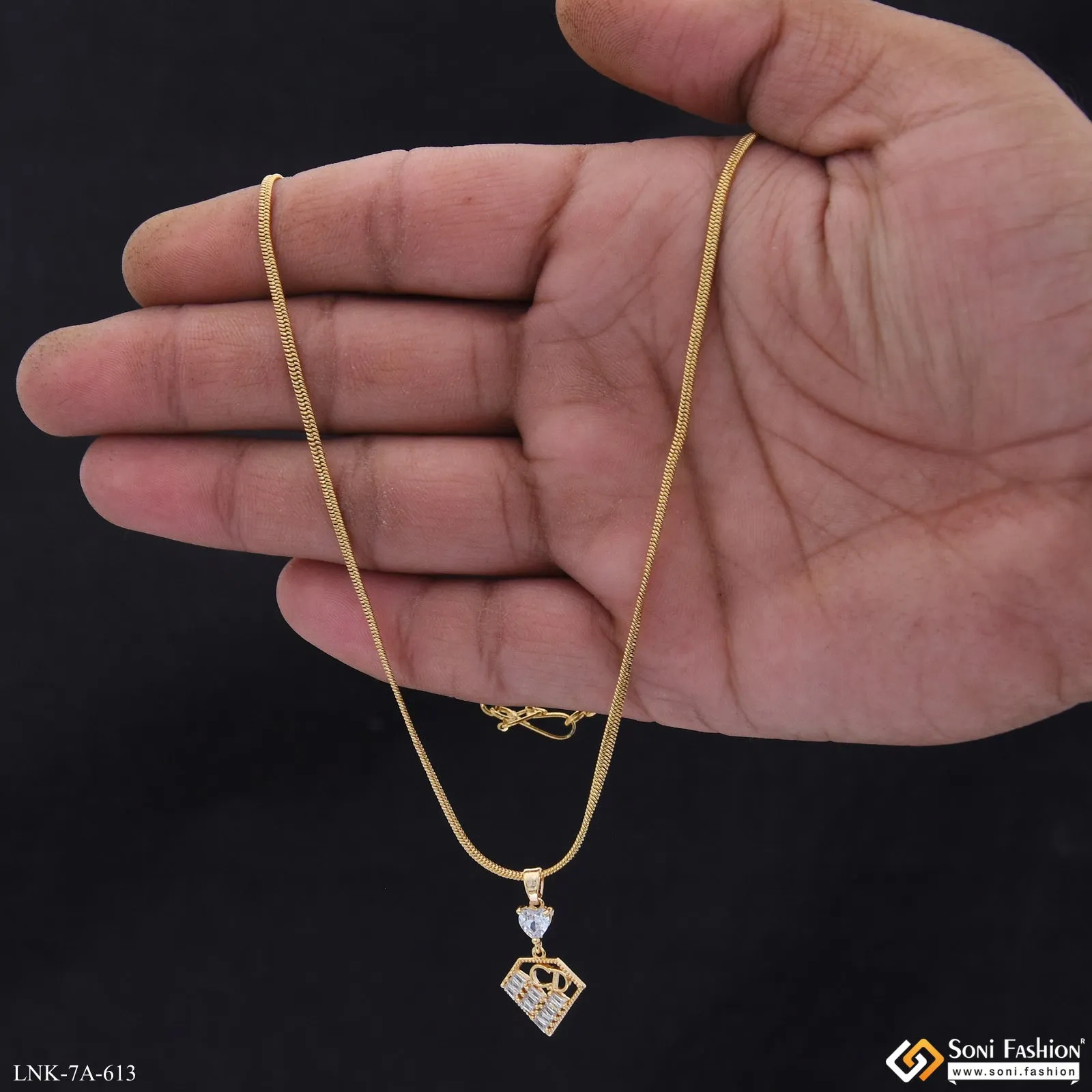 Fashionable Gold Plated Chain Pendant for Ladies - Style A613