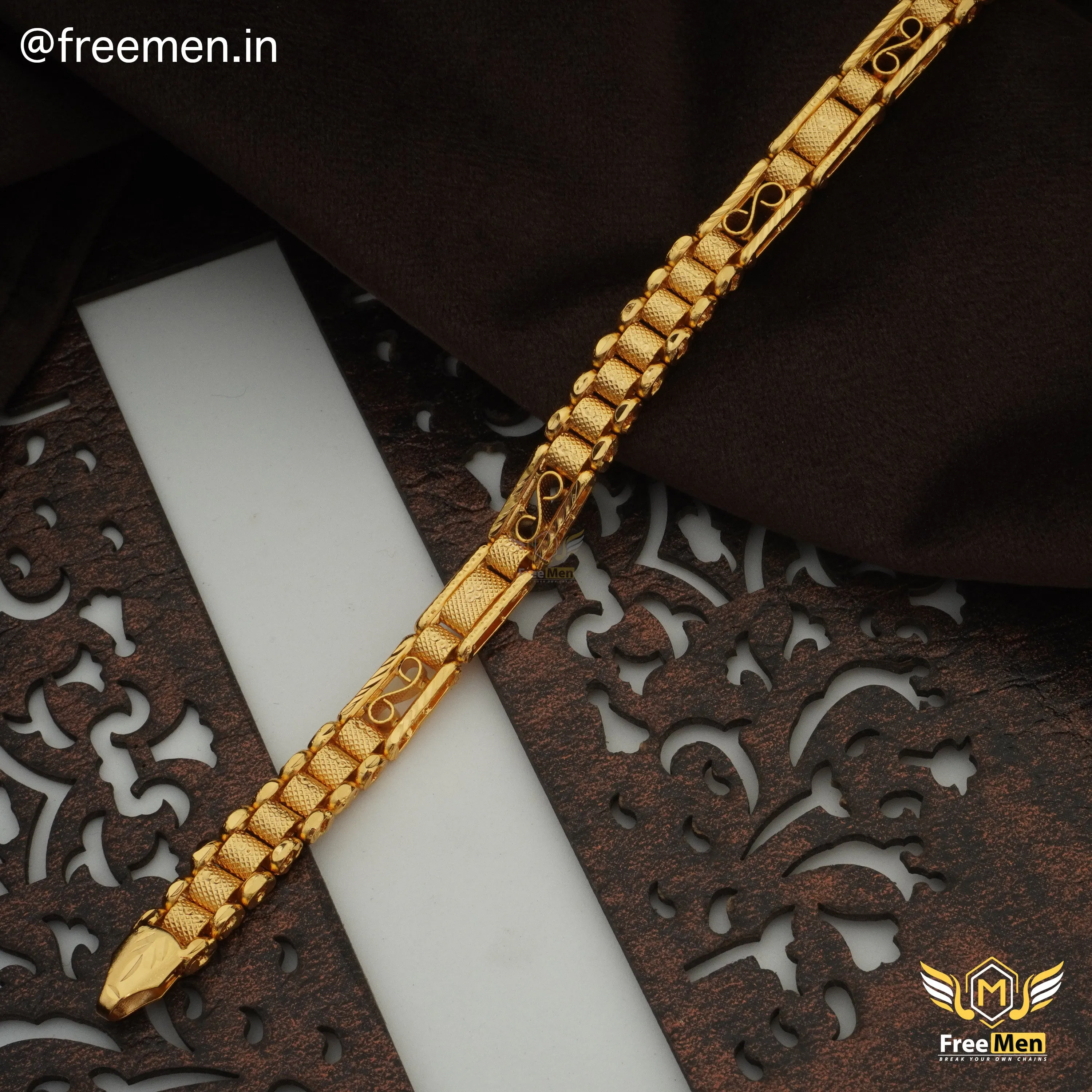 Freeman S Special Golden Bracelet for Men- FM408