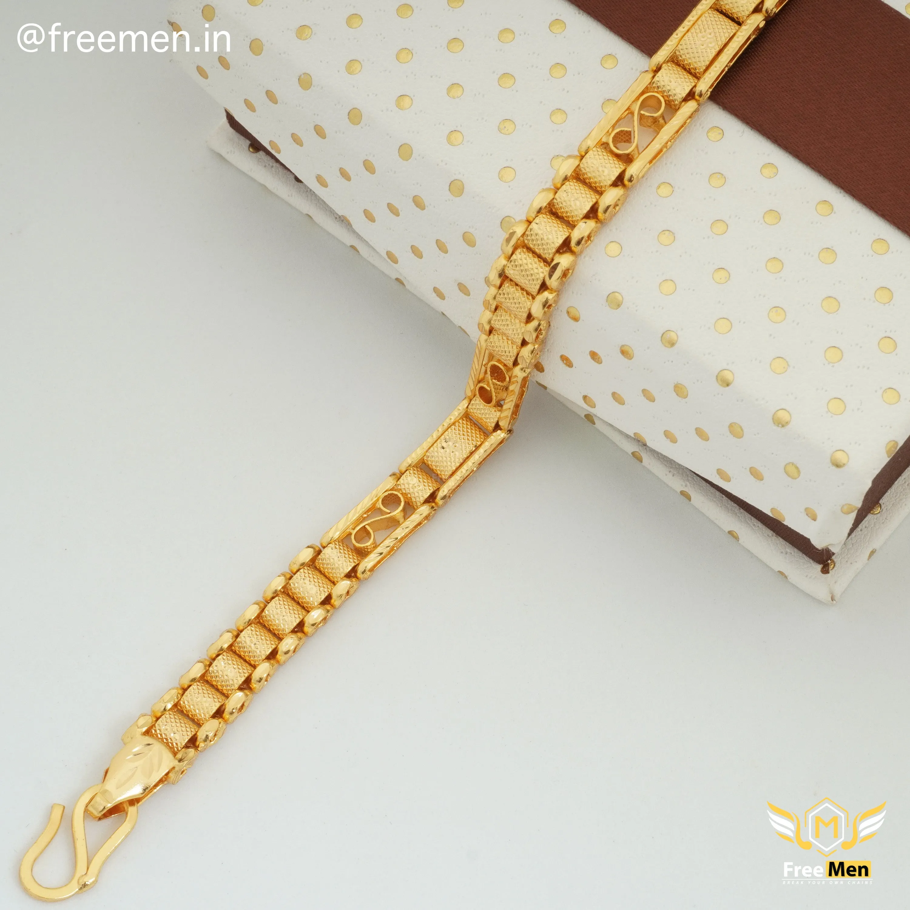 Freeman S Special Golden Bracelet for Men- FM408
