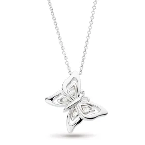 Kit Heath Blossom Flyte Butterfly White Topaz Necklace