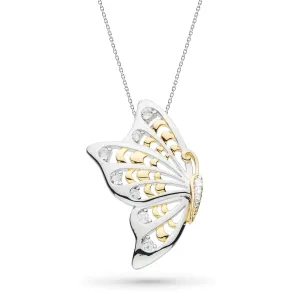 Kit Heath Blossom Flyte Butterfly White Topaz Statement Necklace