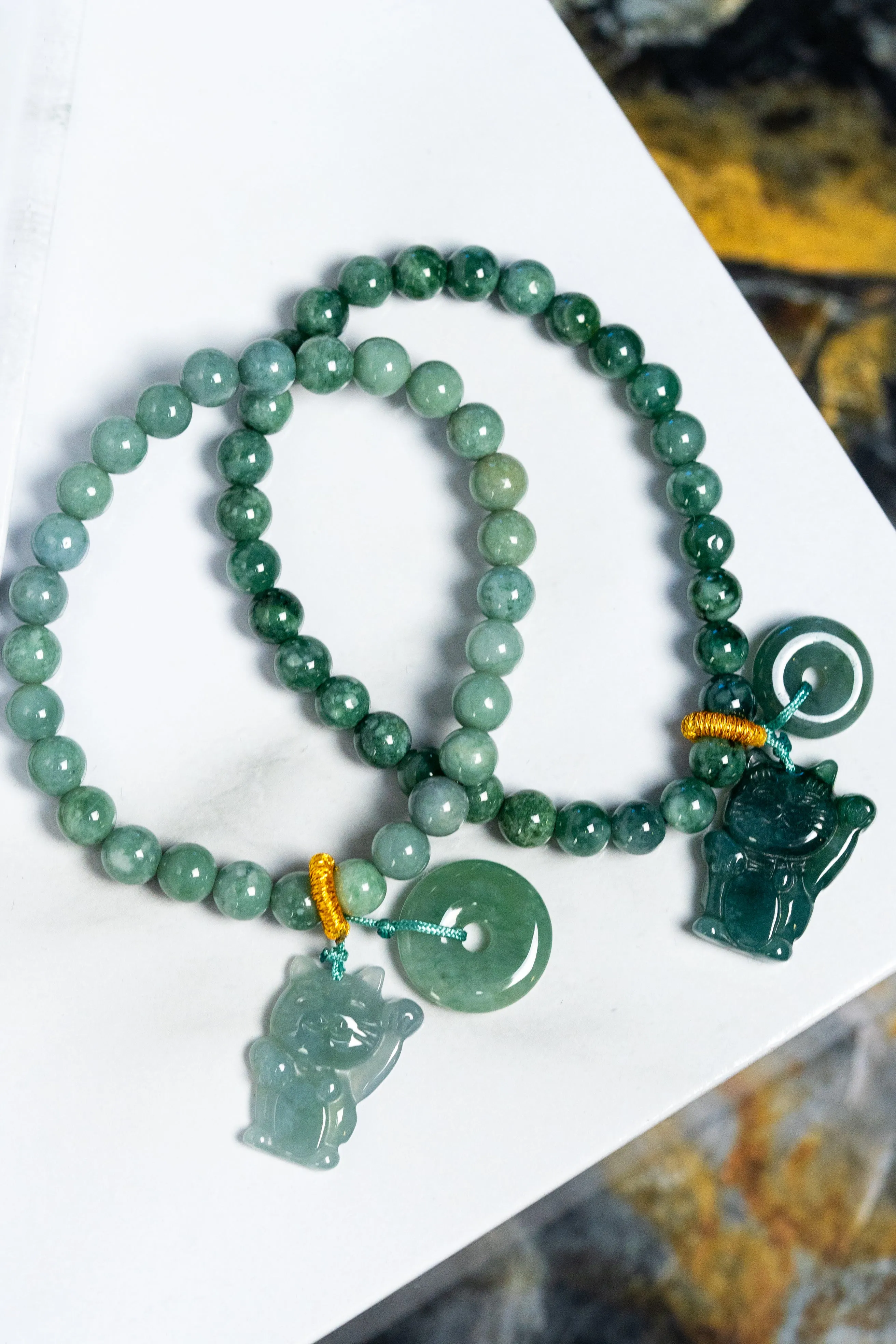 Lucky Cat Jade Bracelet