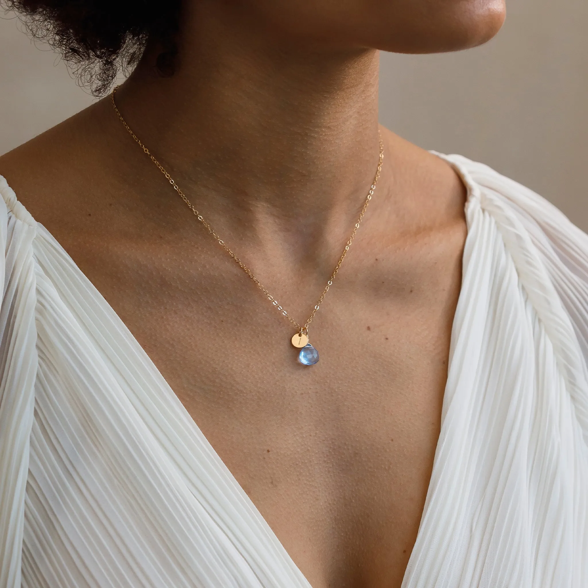 November Topaz Birthstone Pendant Necklace