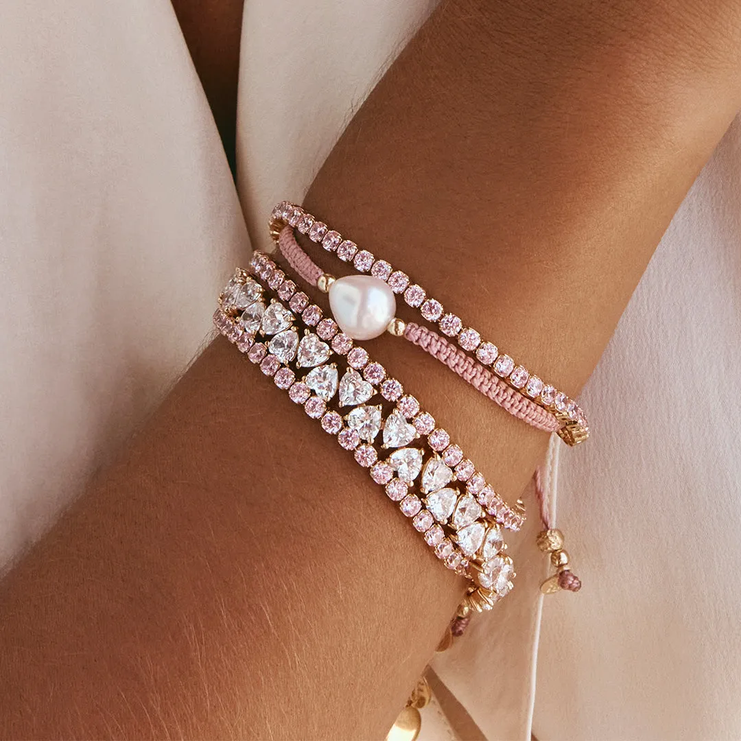 PEARL ROPE BRACELET - ROSA