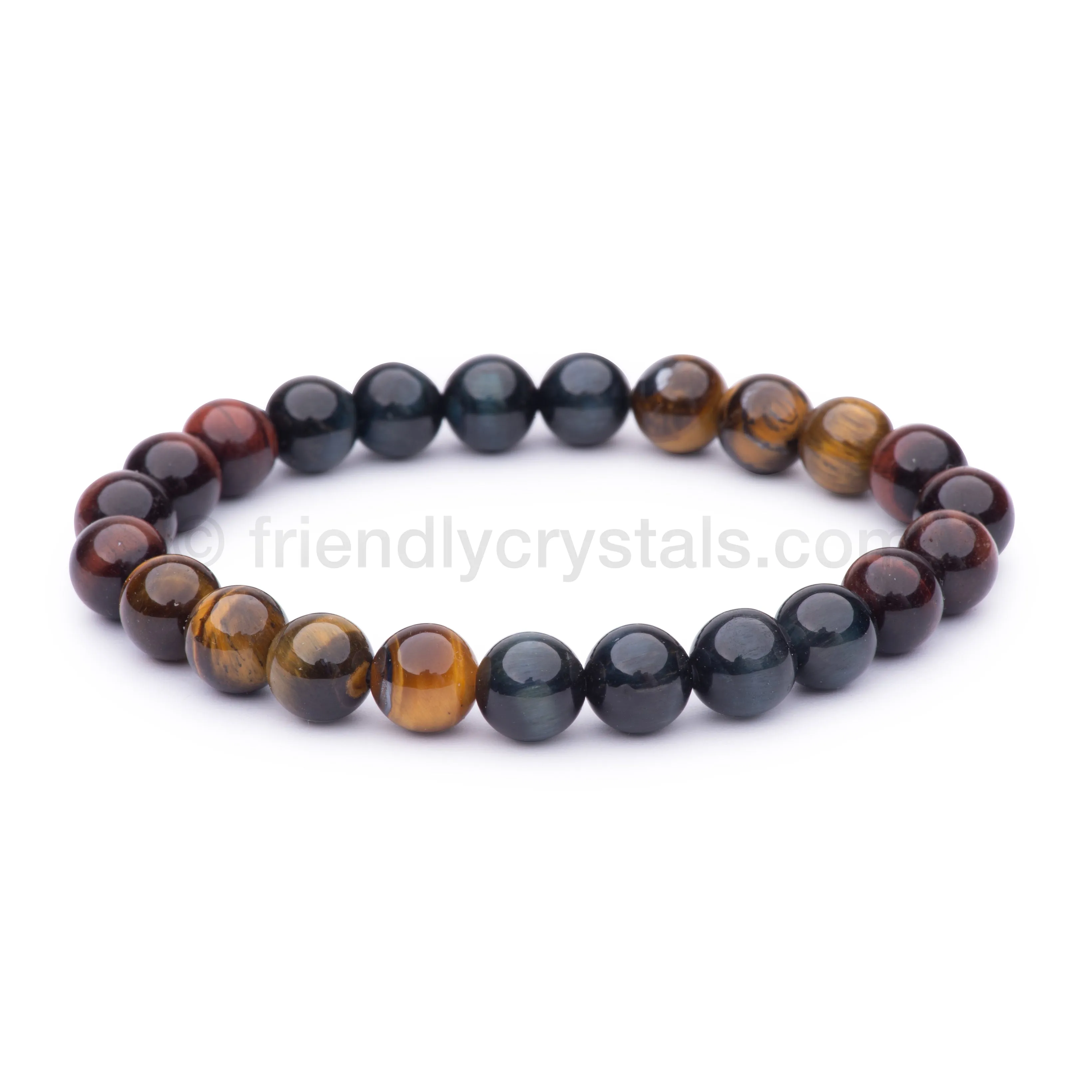 Premium Gemstone Bracelets Combo Pack - 144 Gemstone Power Bracelets 8 mm & FREE Rotating Display Stand!