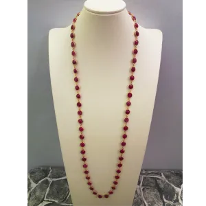 Ruby Jeweled Chain Necklace