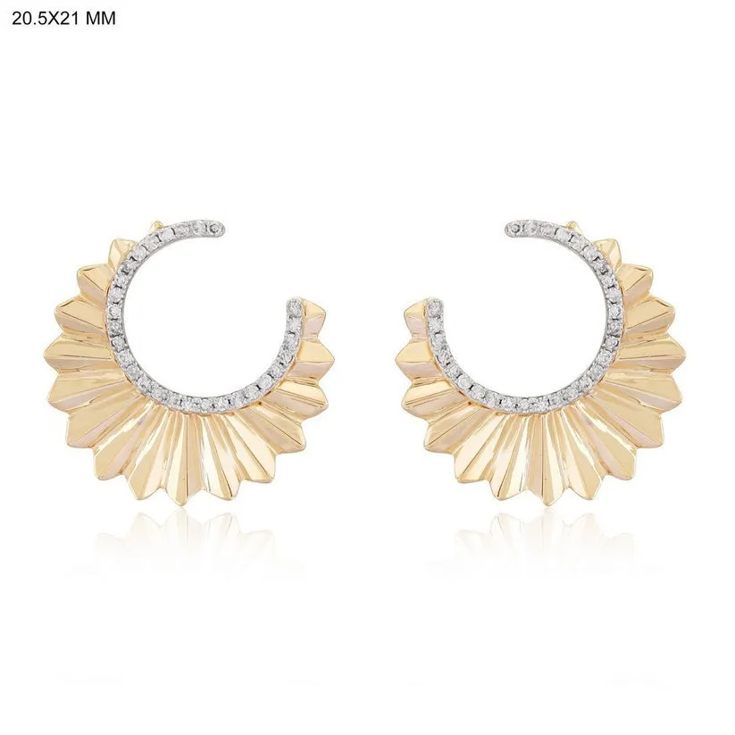 Shining Halo Diamond Drop Earrings
