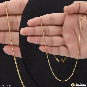 Slim Eye-Catching Design Gold Plated Chain for Ladies - Style A504