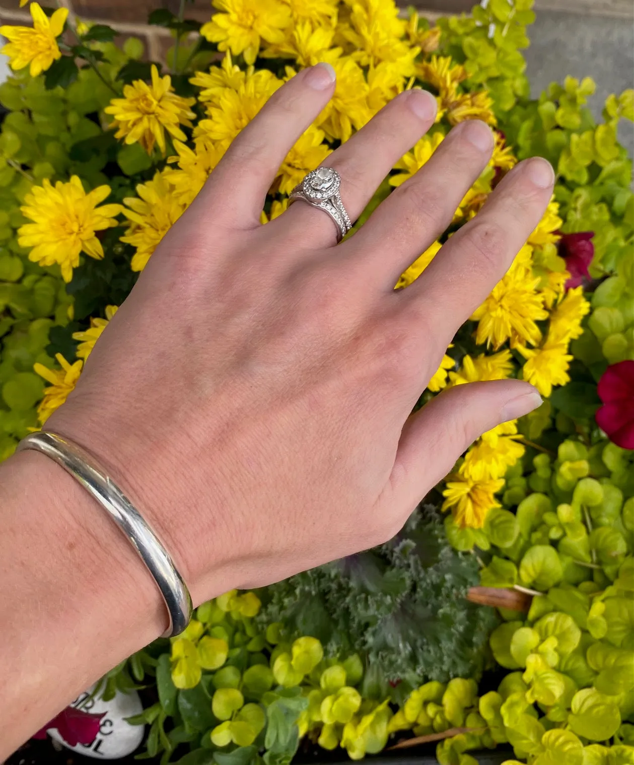 Solid Half Round .925 Sterling Silver Cuff C-Bracelet