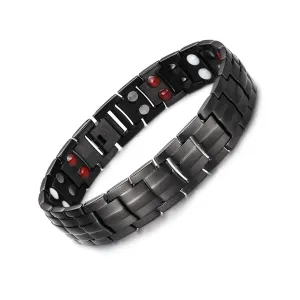 Stainless Steel Black Elements Magnetic Bracelet