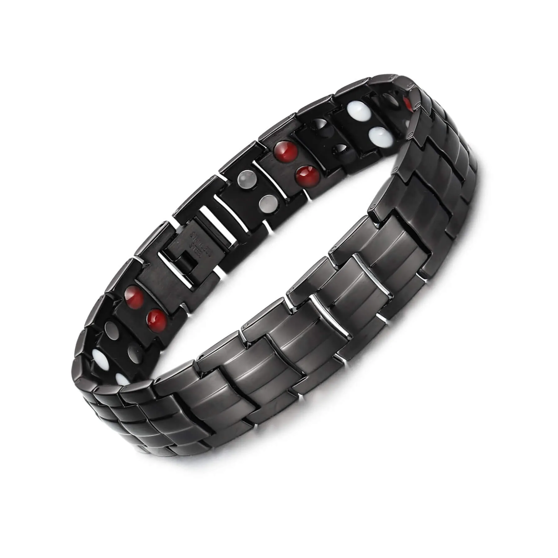 Stainless Steel Black Elements Magnetic Bracelet