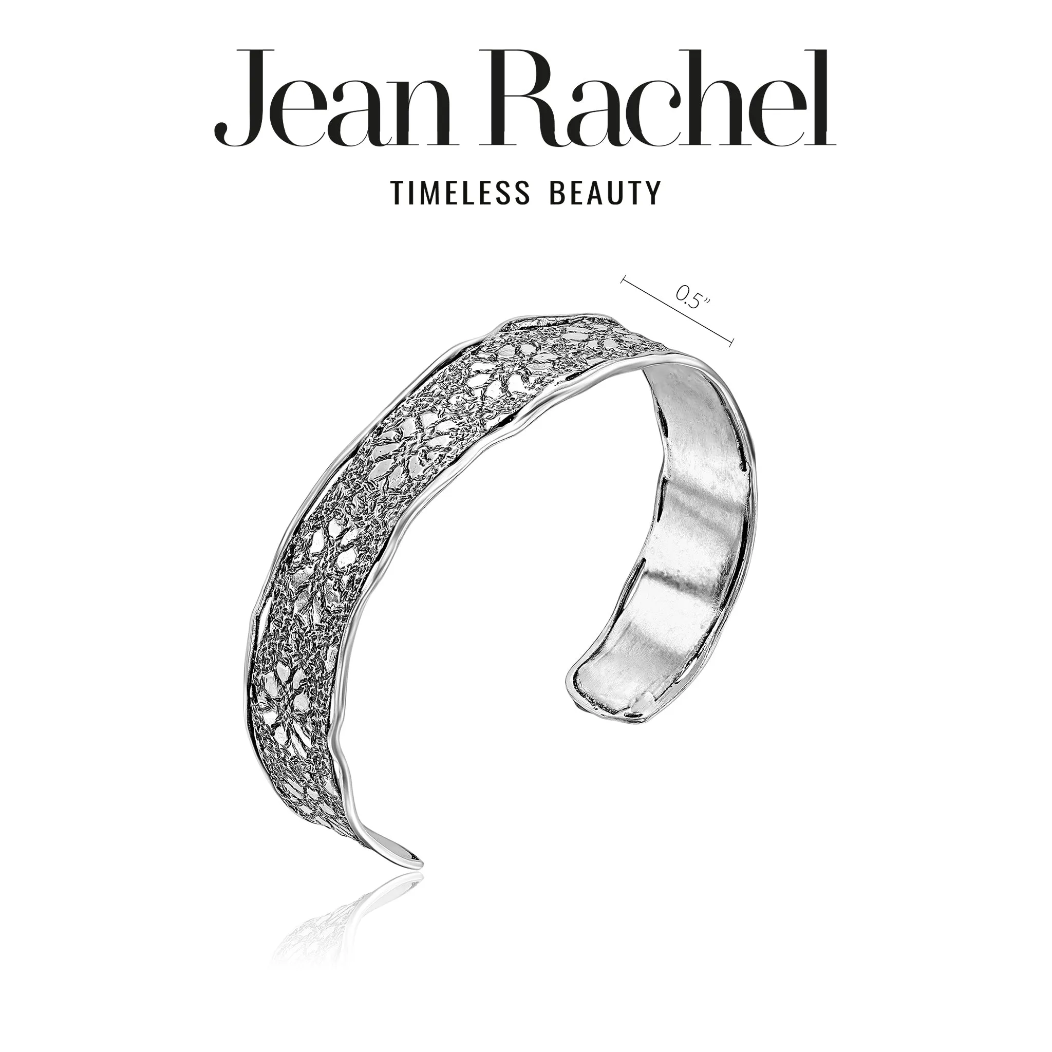 Sterling Silver Floral Cuff Bracelet