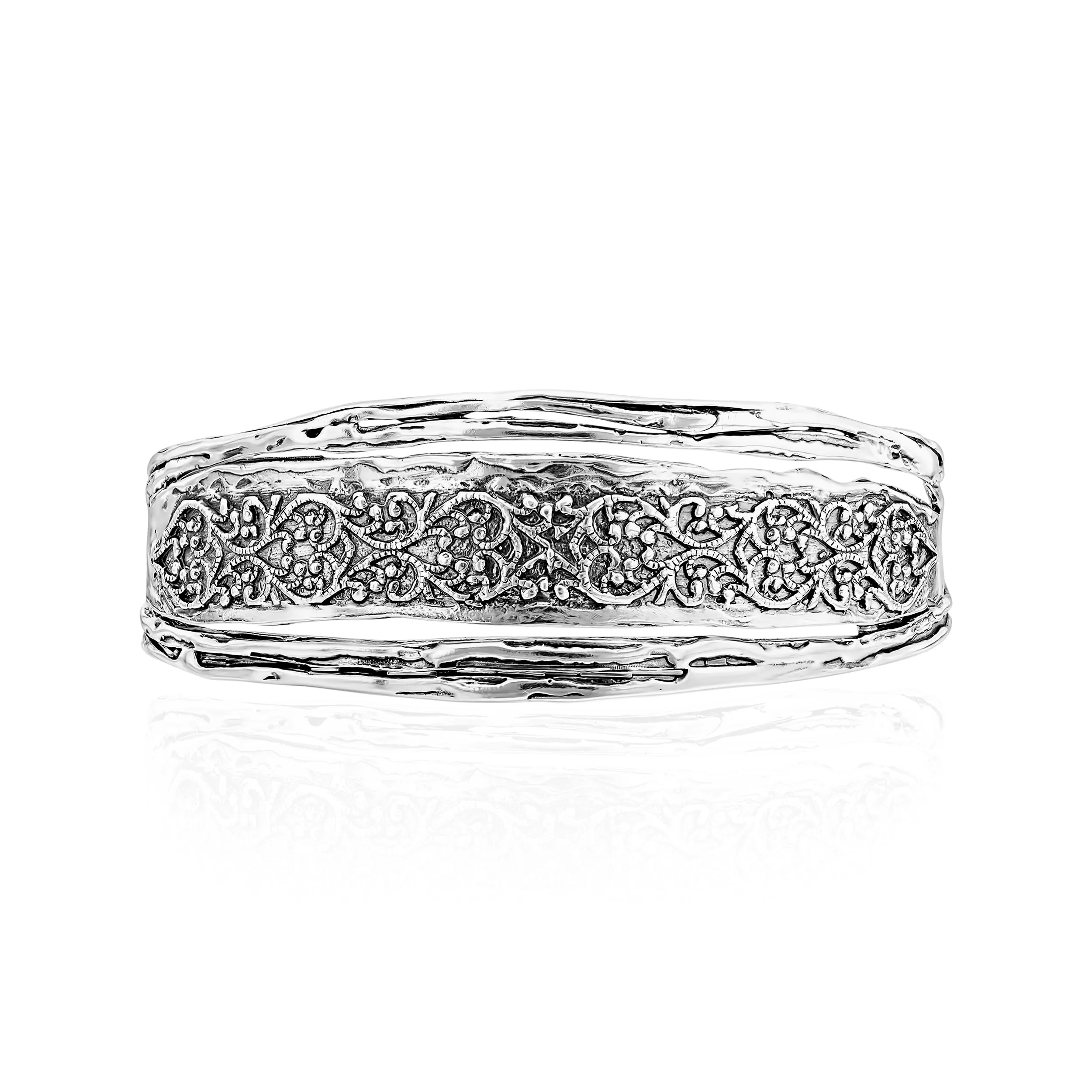 Sterling Silver Lace Cuff Bracelet