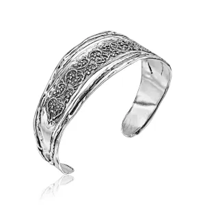 Sterling Silver Lace Cuff Bracelet