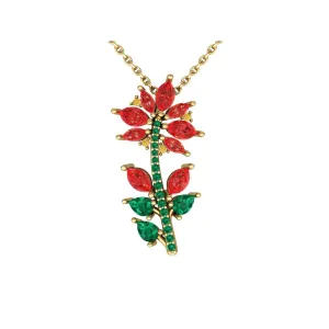 Texas Indian Paintbrush Necklace at Regard Jewelry in Austin, Texas