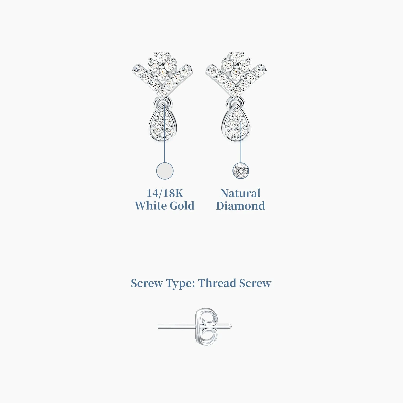 Viva Dangling Diamond Earring